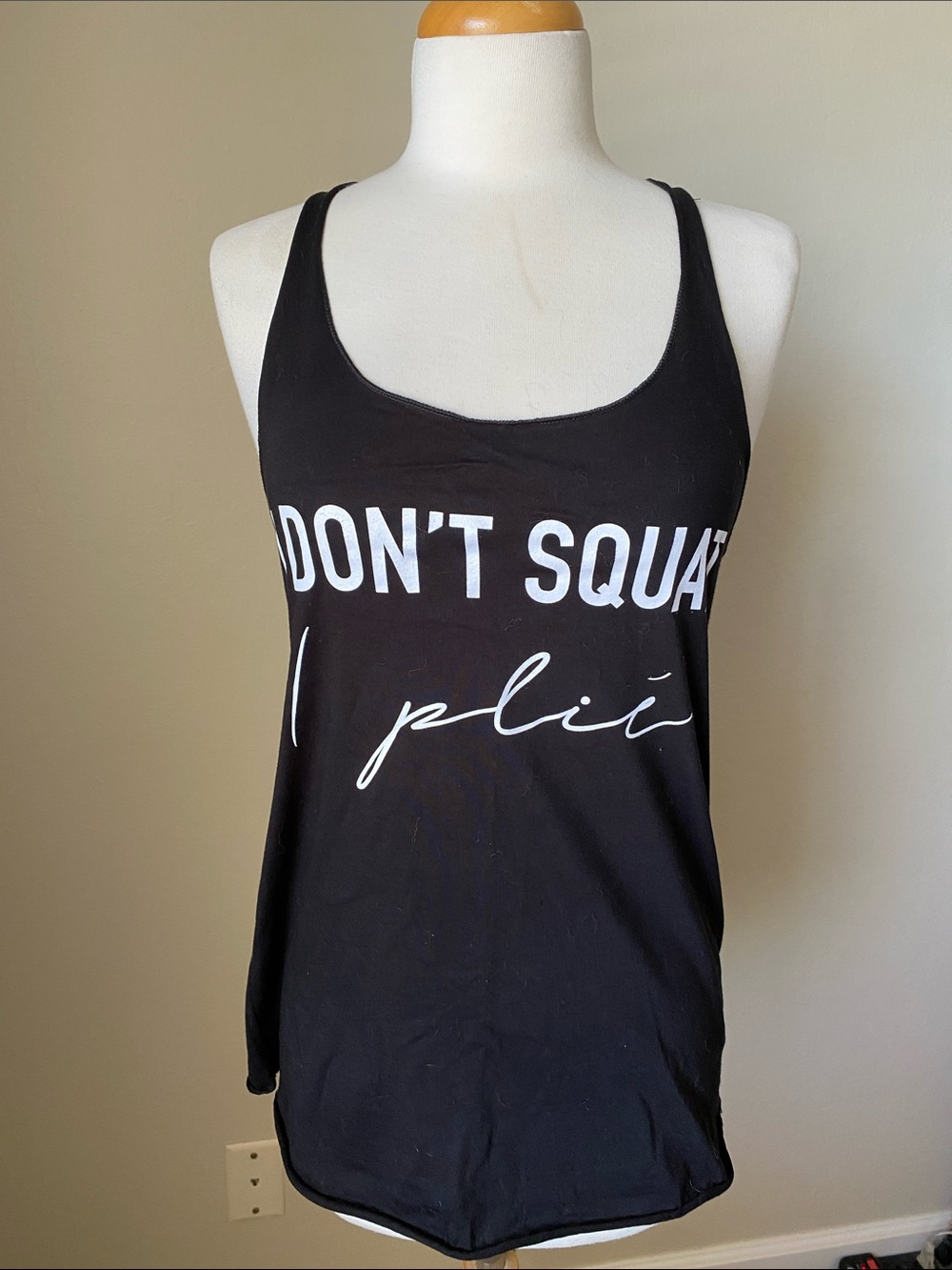 Women's Barre Graphic Tank Top - Don't Squat I Plié